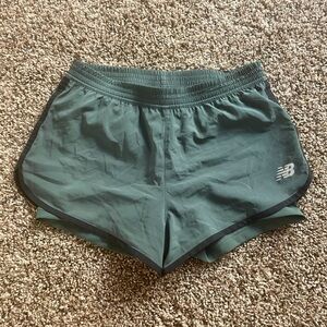 New Balance Green Dry Workout Shorts with Liner